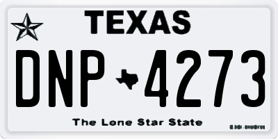 TX license plate DNP4273