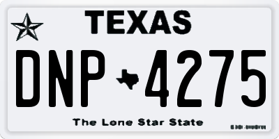 TX license plate DNP4275