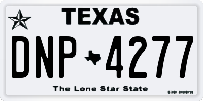 TX license plate DNP4277