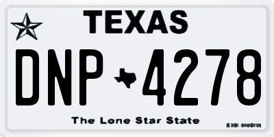 TX license plate DNP4278