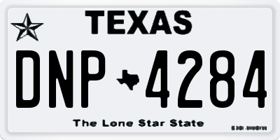 TX license plate DNP4284