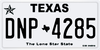 TX license plate DNP4285
