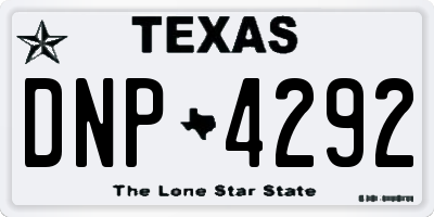 TX license plate DNP4292