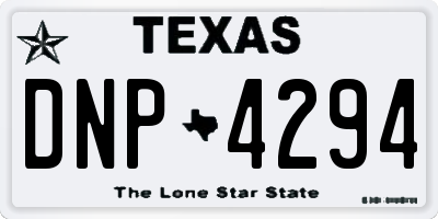 TX license plate DNP4294