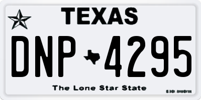 TX license plate DNP4295