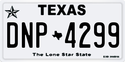 TX license plate DNP4299