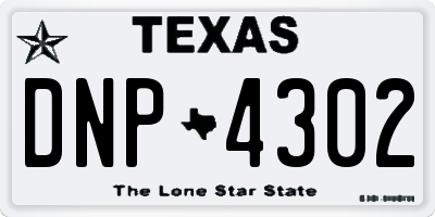 TX license plate DNP4302