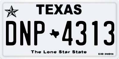 TX license plate DNP4313
