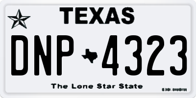 TX license plate DNP4323
