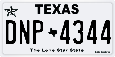 TX license plate DNP4344