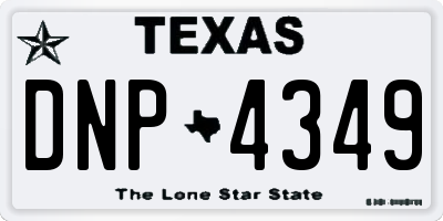 TX license plate DNP4349