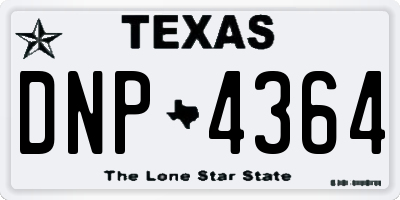 TX license plate DNP4364