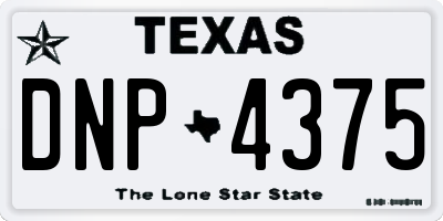 TX license plate DNP4375