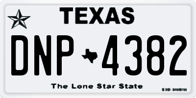 TX license plate DNP4382