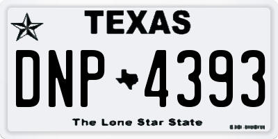 TX license plate DNP4393