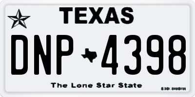 TX license plate DNP4398