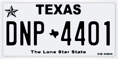 TX license plate DNP4401