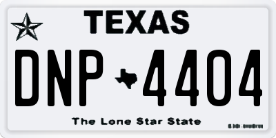 TX license plate DNP4404