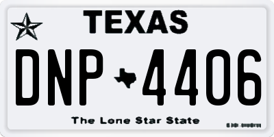 TX license plate DNP4406