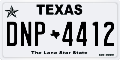 TX license plate DNP4412