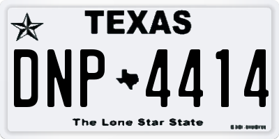 TX license plate DNP4414