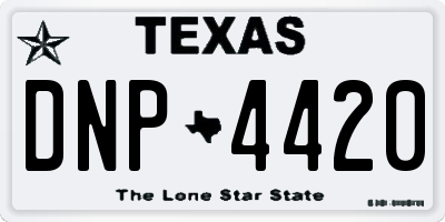 TX license plate DNP4420
