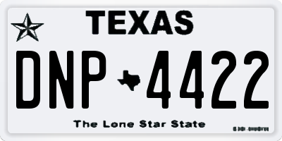 TX license plate DNP4422