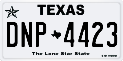 TX license plate DNP4423