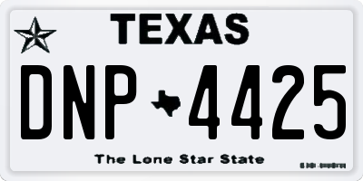 TX license plate DNP4425