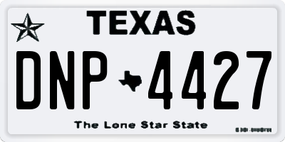 TX license plate DNP4427