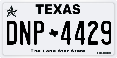 TX license plate DNP4429
