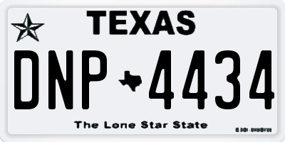 TX license plate DNP4434