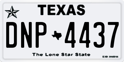 TX license plate DNP4437