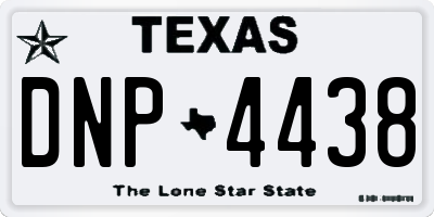 TX license plate DNP4438