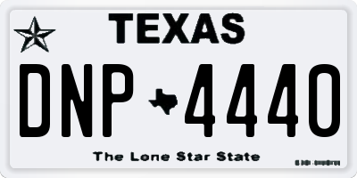 TX license plate DNP4440