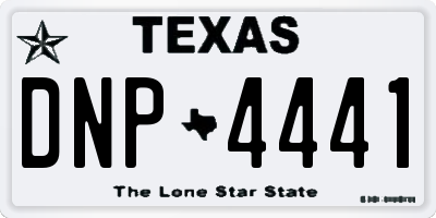 TX license plate DNP4441