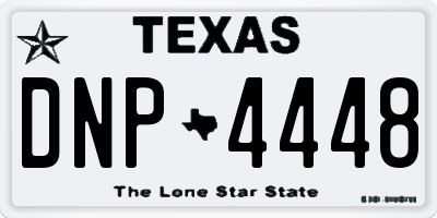 TX license plate DNP4448