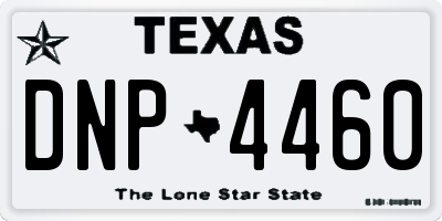 TX license plate DNP4460