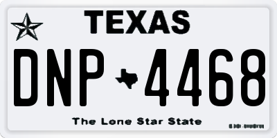 TX license plate DNP4468