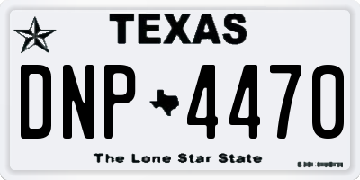 TX license plate DNP4470