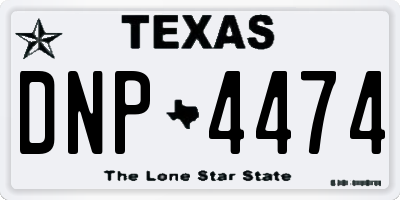 TX license plate DNP4474