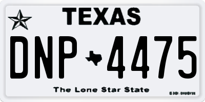 TX license plate DNP4475
