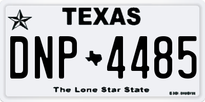 TX license plate DNP4485