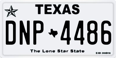 TX license plate DNP4486