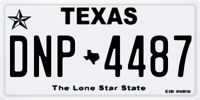 TX license plate DNP4487