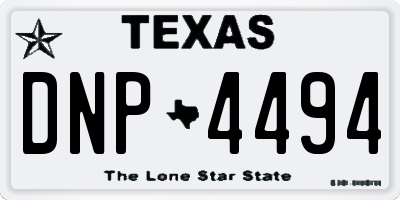 TX license plate DNP4494
