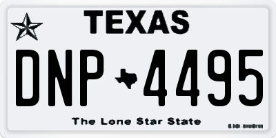 TX license plate DNP4495