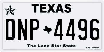 TX license plate DNP4496