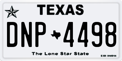 TX license plate DNP4498