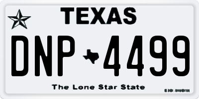 TX license plate DNP4499